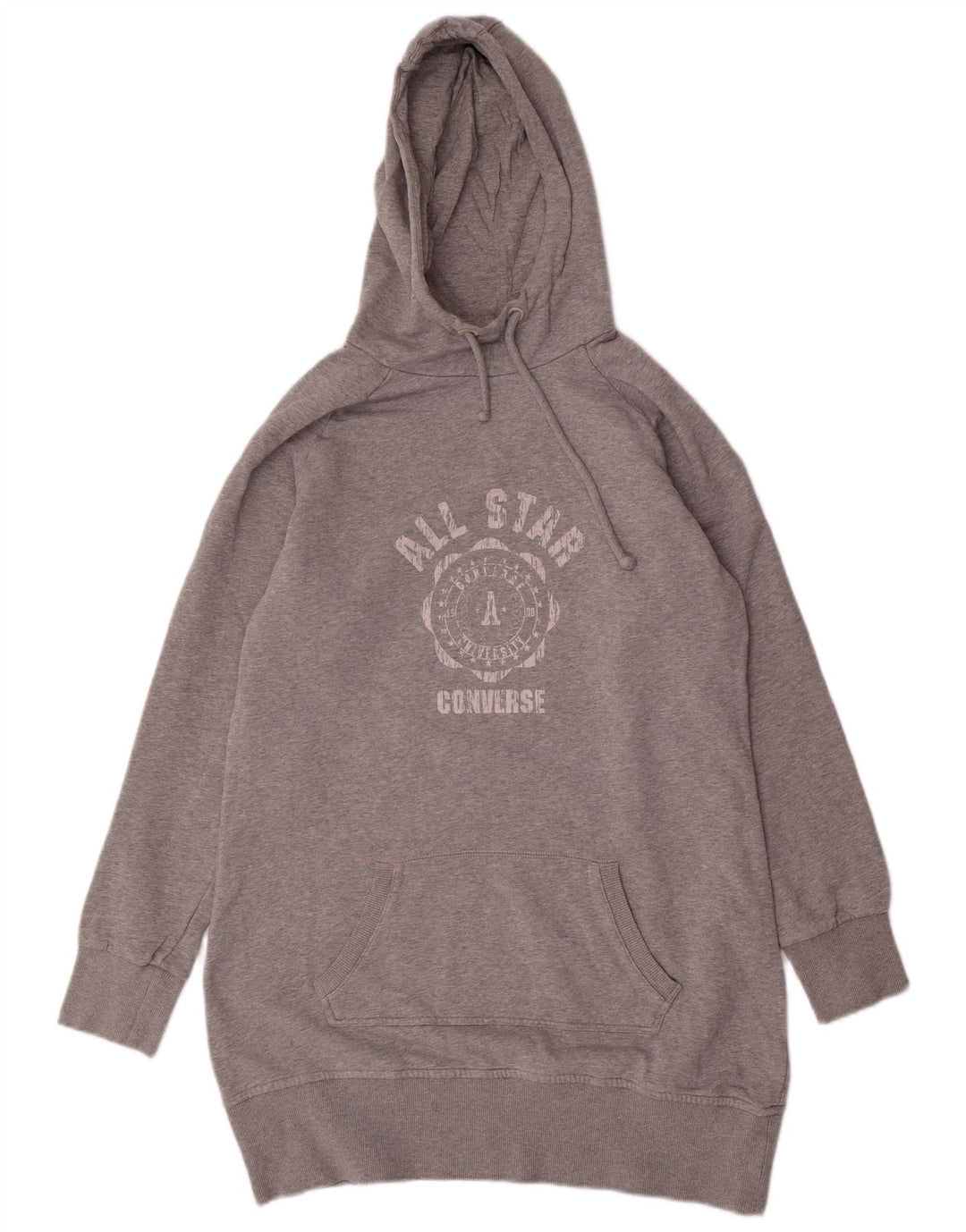 Женский длинный джемпер с капюшоном CONVERSE All Star UK 18 XL, серый