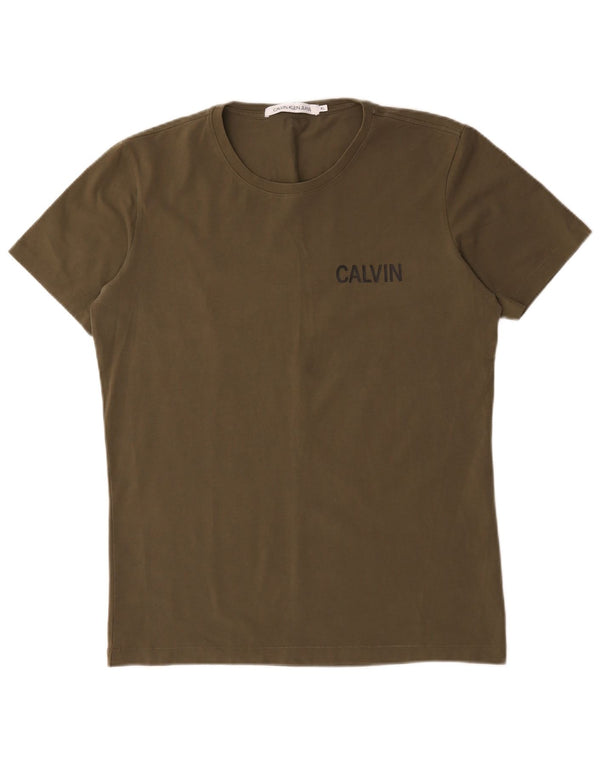Мужская футболка Calvin Klein Jeans Top XL Хаки Хлопок
