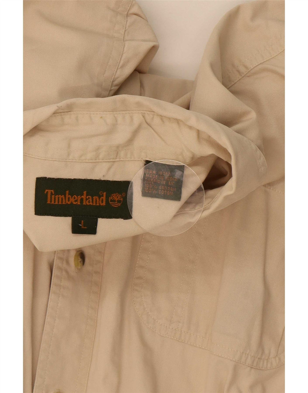 Мужская рубашка Timberland, большая бежевая, хлопок