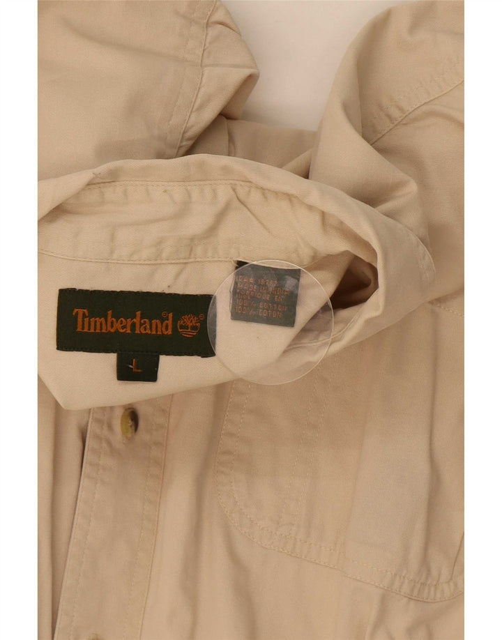 Мужская рубашка Timberland, большая бежевая, хлопок