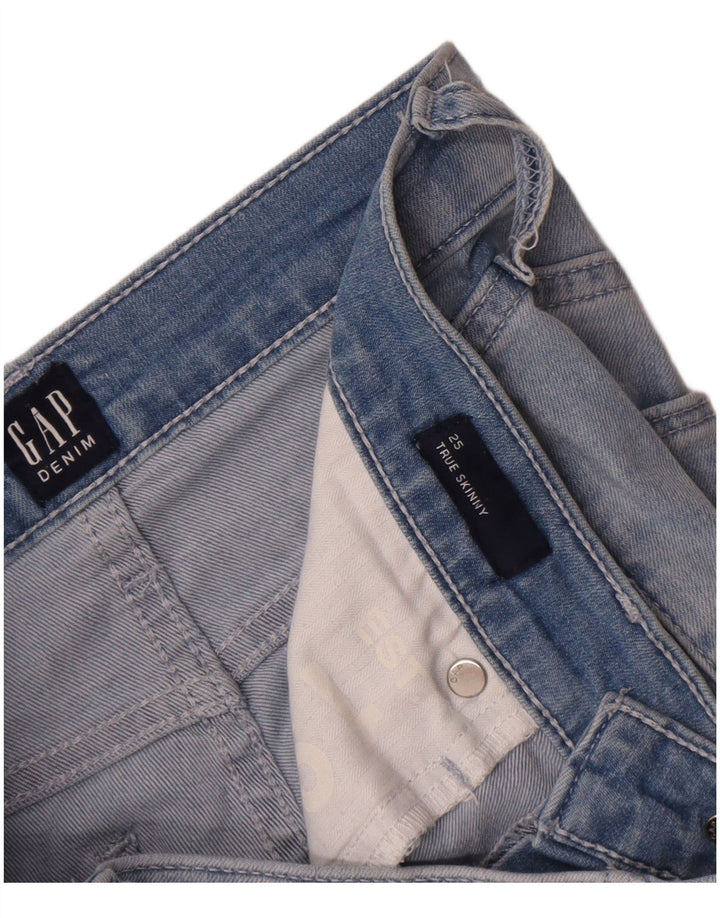 Женские джинсы скинни Gap W25 L26, синие, хлопок