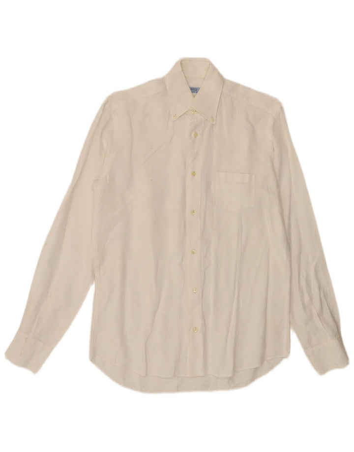 VINTAGE Mens Shirt Size 39 Medium White