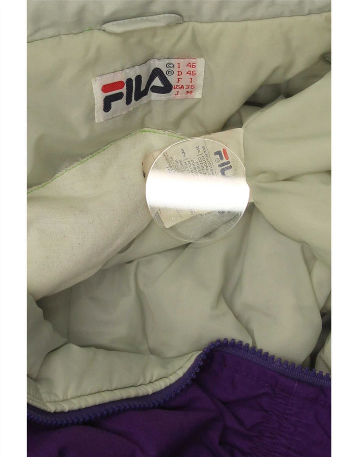 Мужской лыжный комбинезон Fila IT 46, маленький фиолетовый, полиэстер с цветными блоками