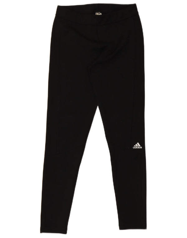 Женские леггинсы Adidas Climalite UK 12/14, средний черный полиэстер