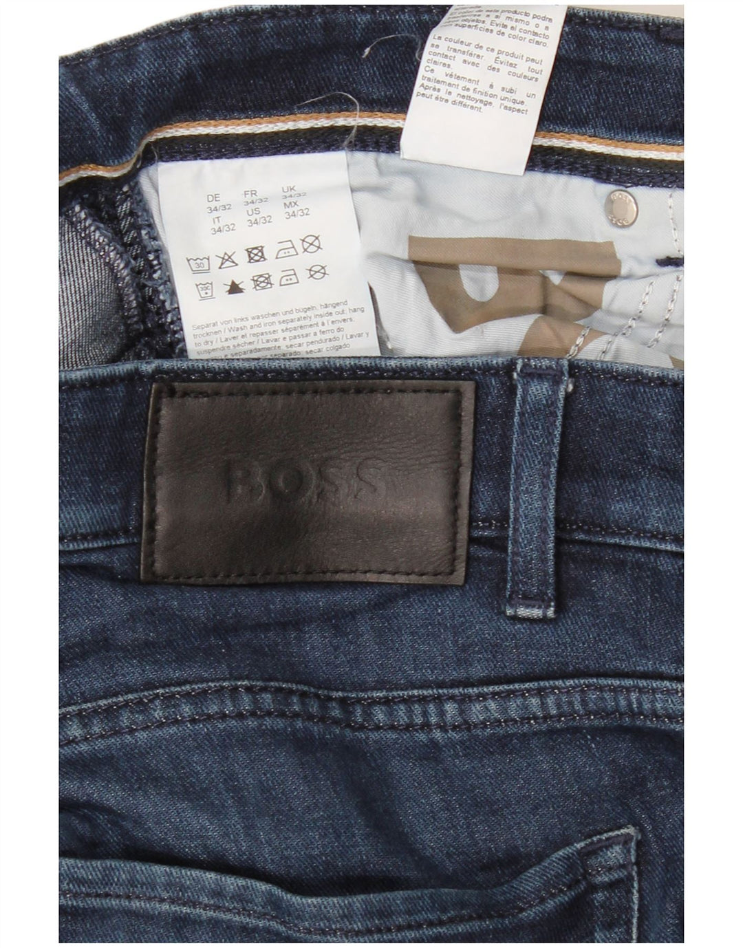 Мужские джинсы HUGO BOSS Delaware Slim W34 L32, синий хлопок