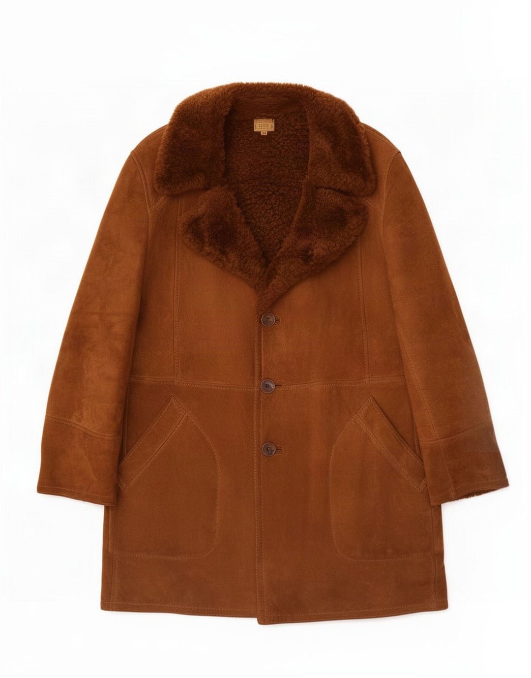 Мужское пальто из овчины Brooklin UK 38 Medium Beige