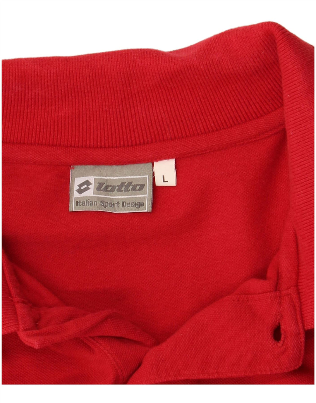 LOTTO Мужская рубашка поло с длинным рукавом, большая красная