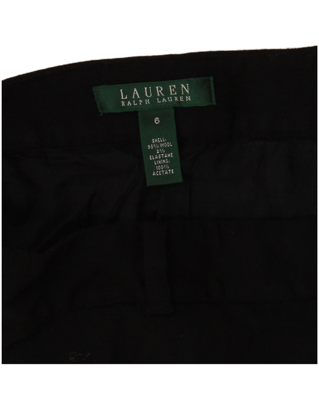 Женская юбка-трапеция Ralph Lauren US 6 Medium W30 Черная шерсть