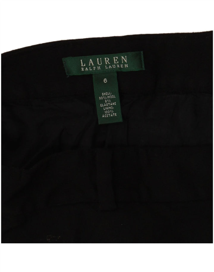 Женская юбка-трапеция Ralph Lauren US 6 Medium W30 Черная шерсть