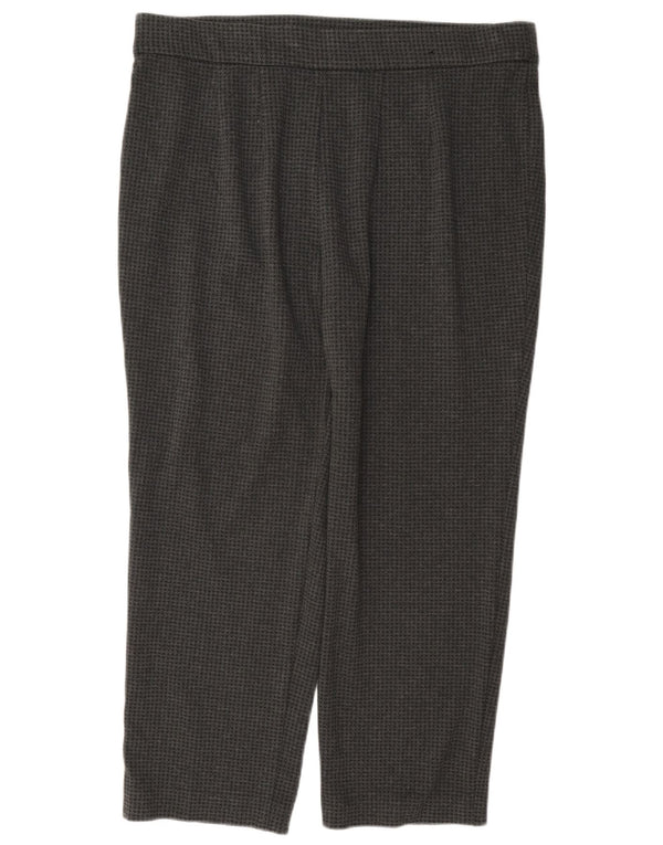 Женские укороченные брюки Marks & Spencer UK 18 XL W36 L26 Серые с узором 