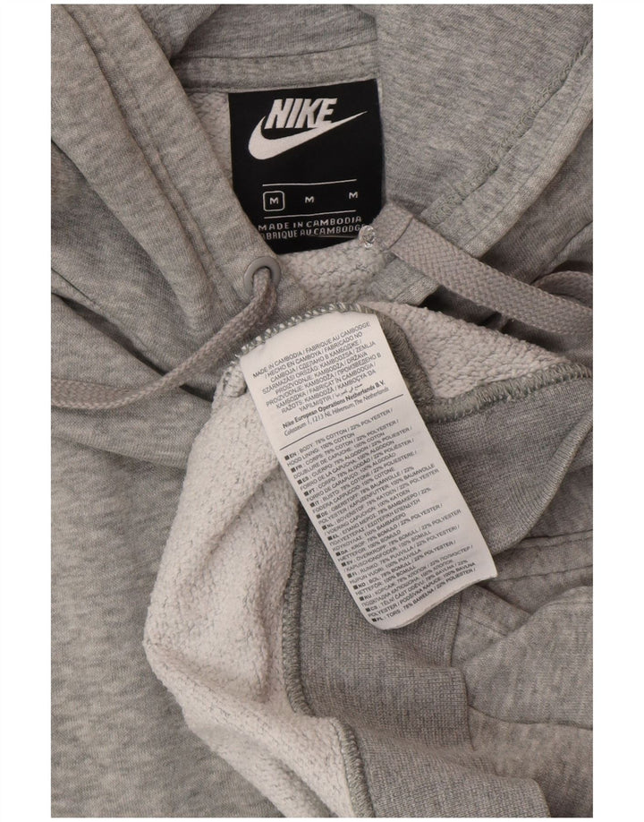 Мужской джемпер с капюшоном Nike среднего серого цвета, хлопок