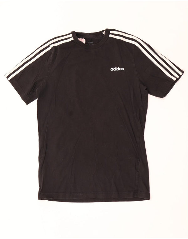 Футболка Adidas для мальчиков 15-16 лет, черный хлопок