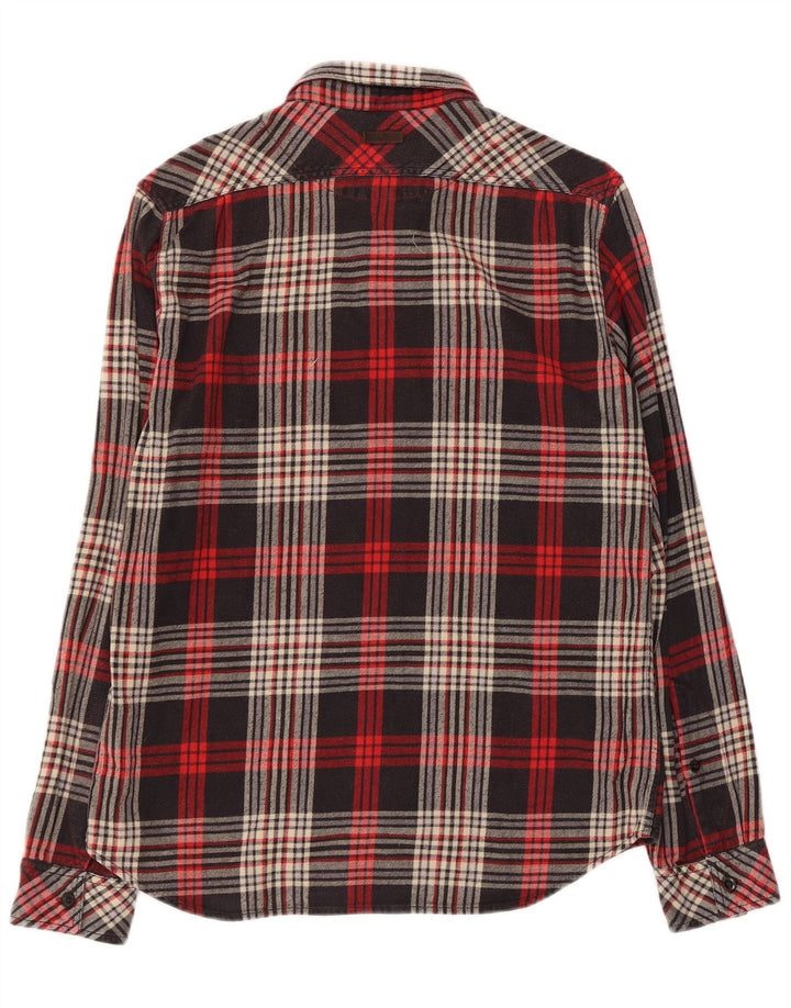 Мужская фланелевая рубашка в клетку Marlboro Classics, большая черная клетка