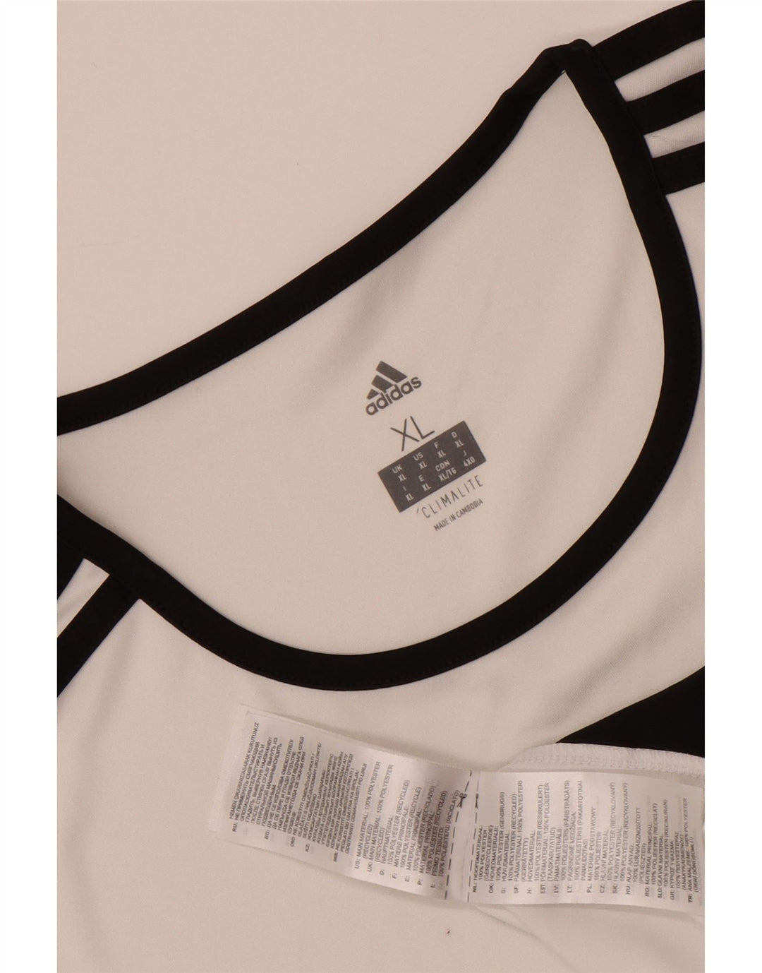 Мужская футболка ADIDAS Climalite Top XL, белый полиэстер