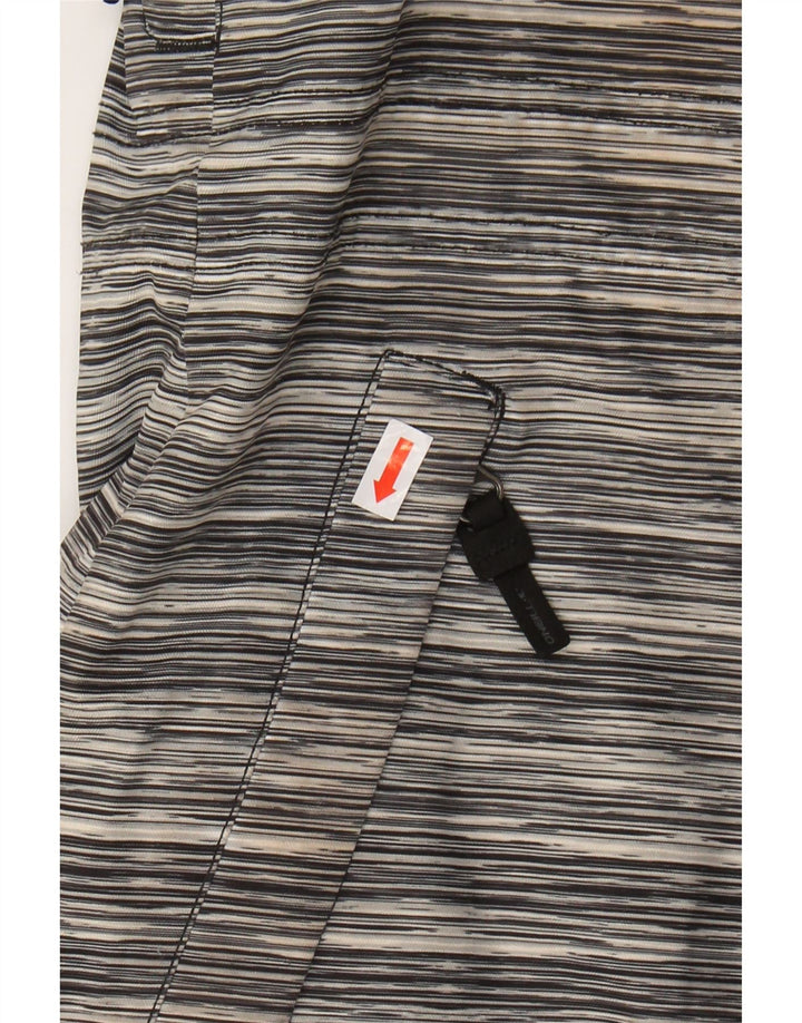 O'NEILL Mens Hooded Windbreaker Jacket UK 36 Small Grey Pinstripe