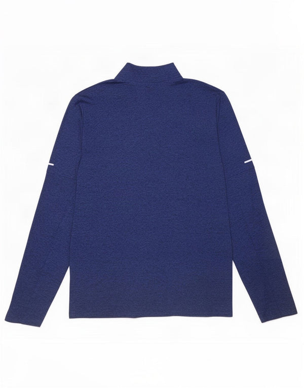 Мужской пуловер с воротником на молнии Nike Dri Fit, маленький синий в крапинку