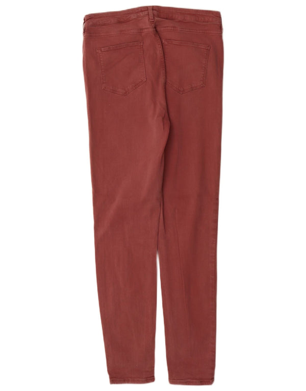 Женские джинсы скинни Fat Face UK 14, большие W30 L30, бордовый хлопок, хлопок