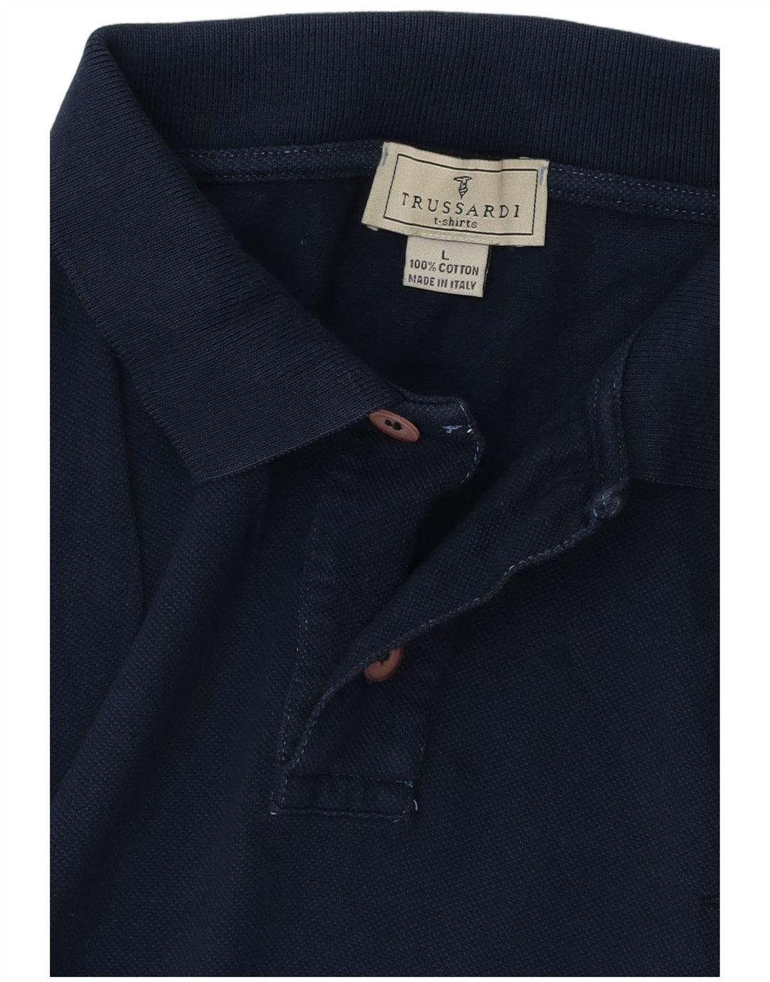 Мужская рубашка-поло Trussardi, большая темно-синяя, хлопок