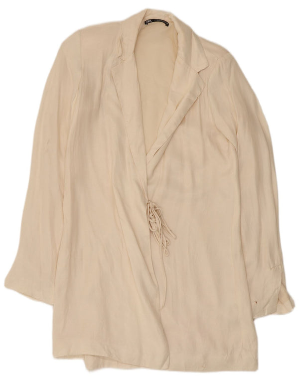 Женское пальто Zara UK 6 XS Off White из вискозы