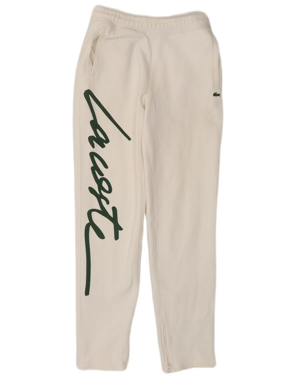 Lacoste Мужские спортивные брюки с графическим рисунком XS, белый хлопок