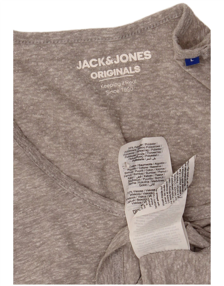 Мужская футболка Jack & Jones, большой серый полиэстер с крапинками