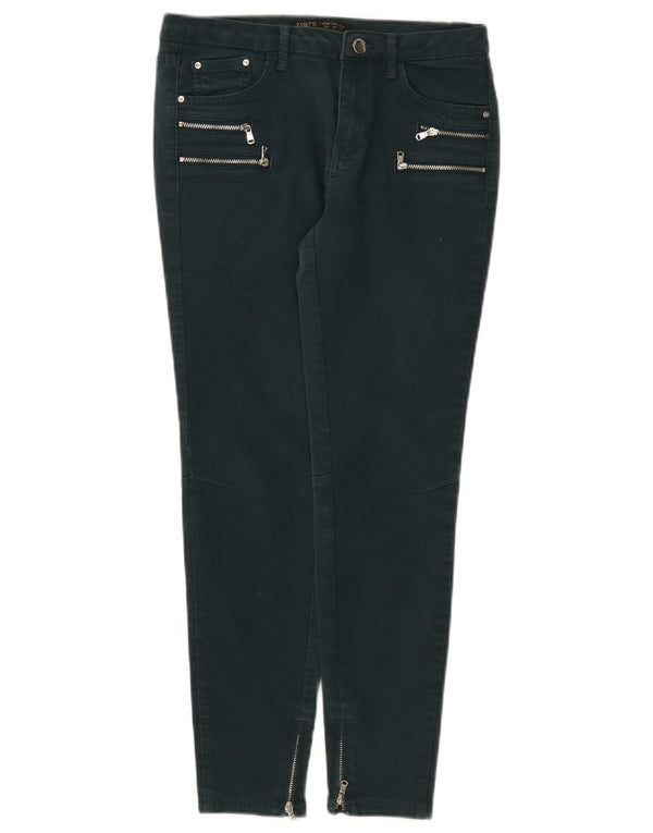 Женские узкие джинсы Zara EU 36 XS W26 L26, зеленые