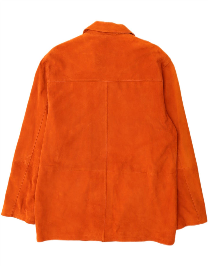 Мужская замшевая куртка Pierre Cardin IT 50 большая оранжевая кожа