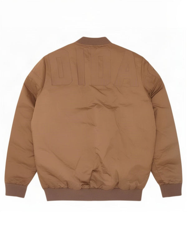 Женская утепленная куртка Adidas Oversized с графическим рисунком UK 10, маленький коричневый полиэстер