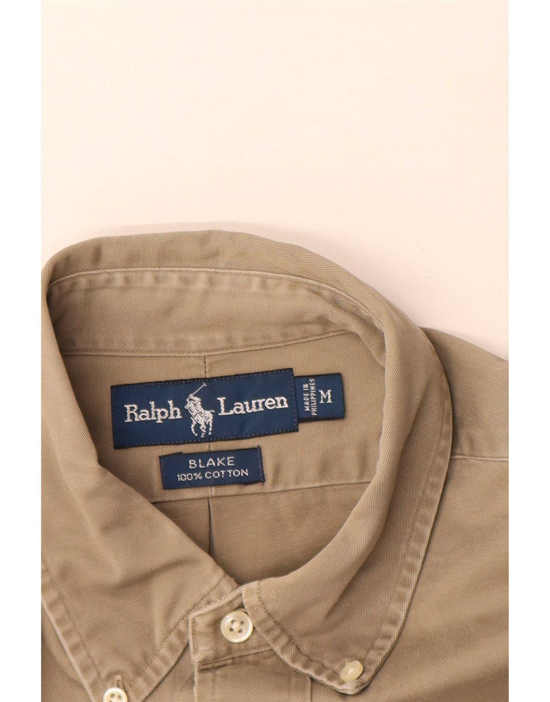 Мужская рубашка свободного кроя Ralph Lauren Blake среднего бежевого цвета, хлопок