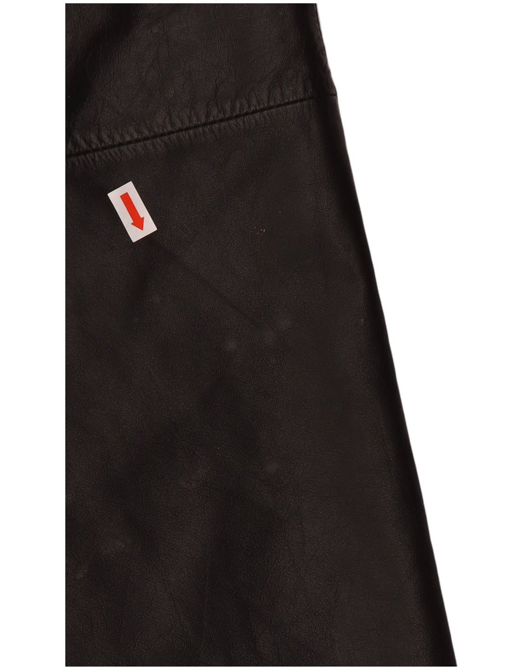 Женская кожаная юбка CHALICE с высокой талией UK 8, маленькая W24, черная кожа