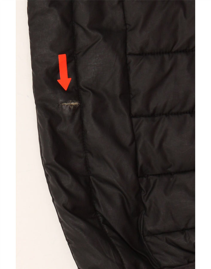 ELLESSE Boys Hooded Padded Jacket 13-14 Years Black Polyester Vintage Ellesse and Second-Hand Ellesse from Messina Hembry 