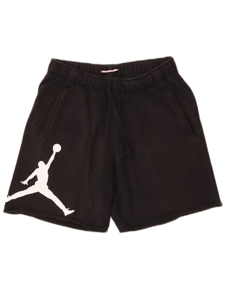 Мужские спортивные шорты JORDAN с графическим рисунком, маленькие черные хлопковые