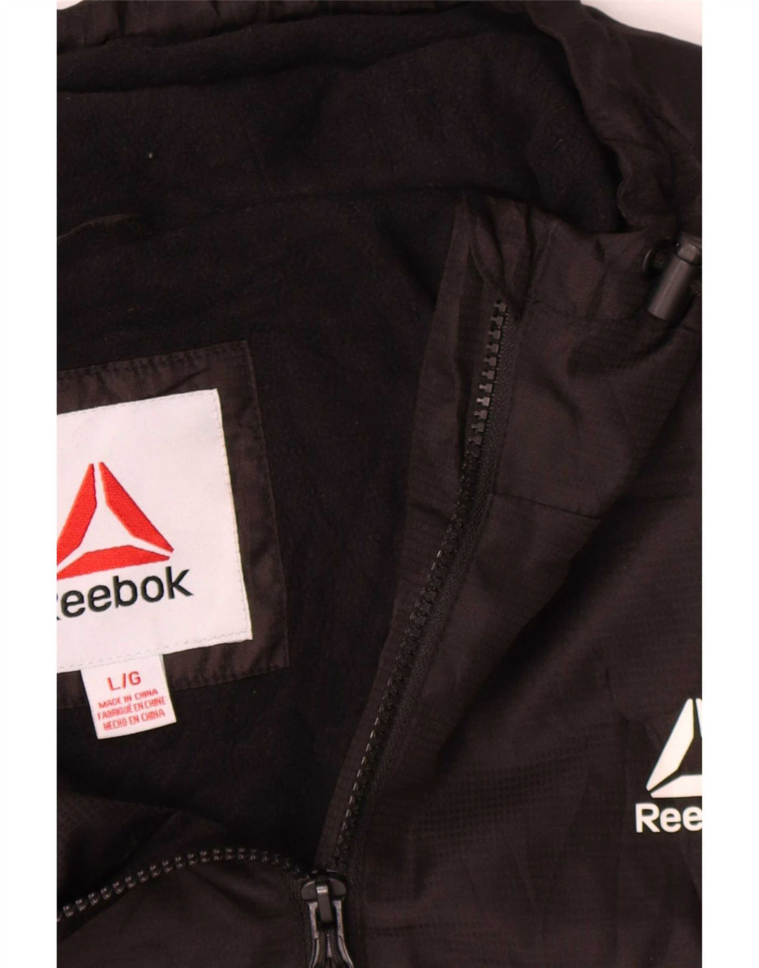 Мужская куртка-бомбер Reebok UK 40, большая черная, полиэстер