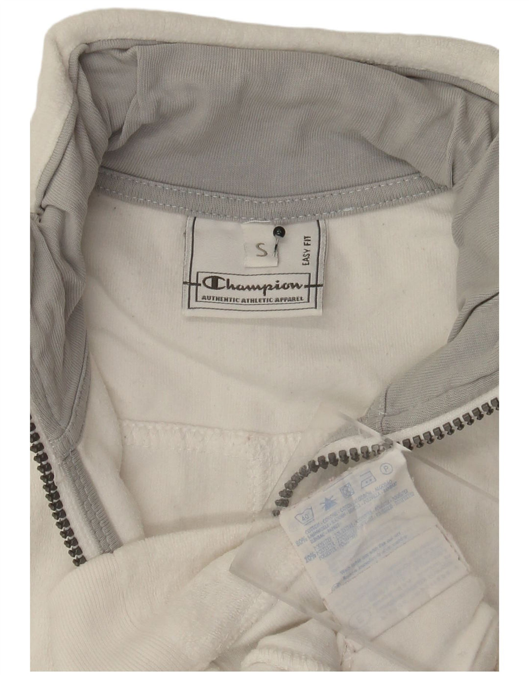 Женская флисовая куртка свободного покроя CHAMPION, размер UK 10, маленький размер, белый хлопок