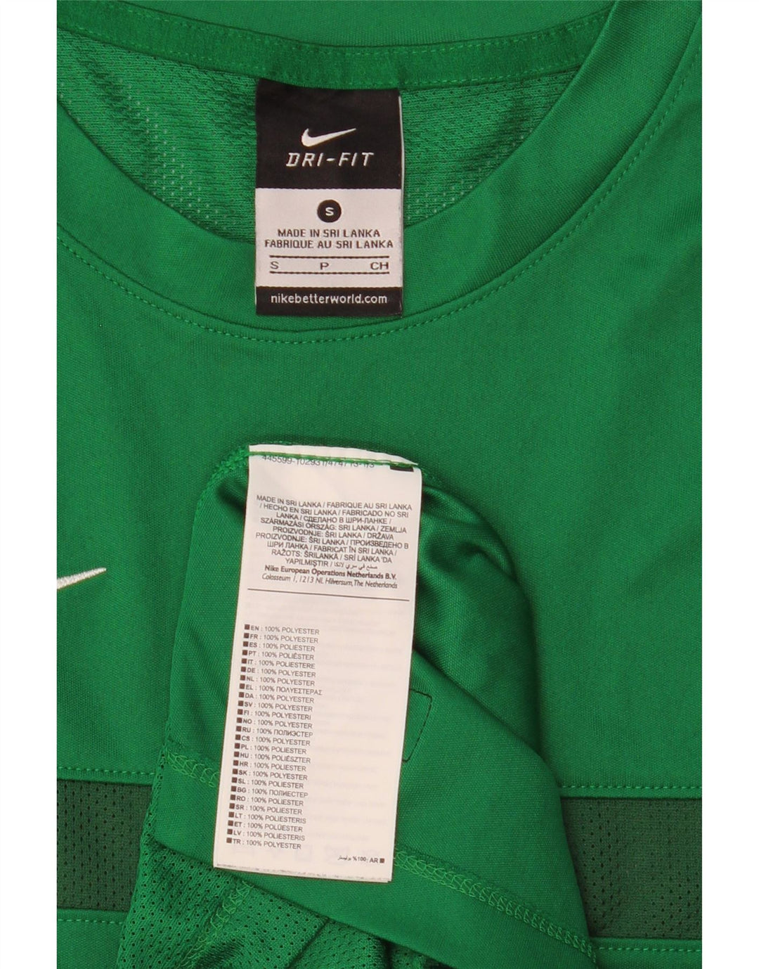 Мужская футболка Nike Dri Fit, маленький зеленый полиэстер
