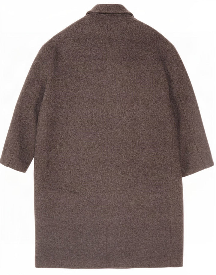 Женское двубортное пальто Zara UK 14, полиэстер среднего серого цвета