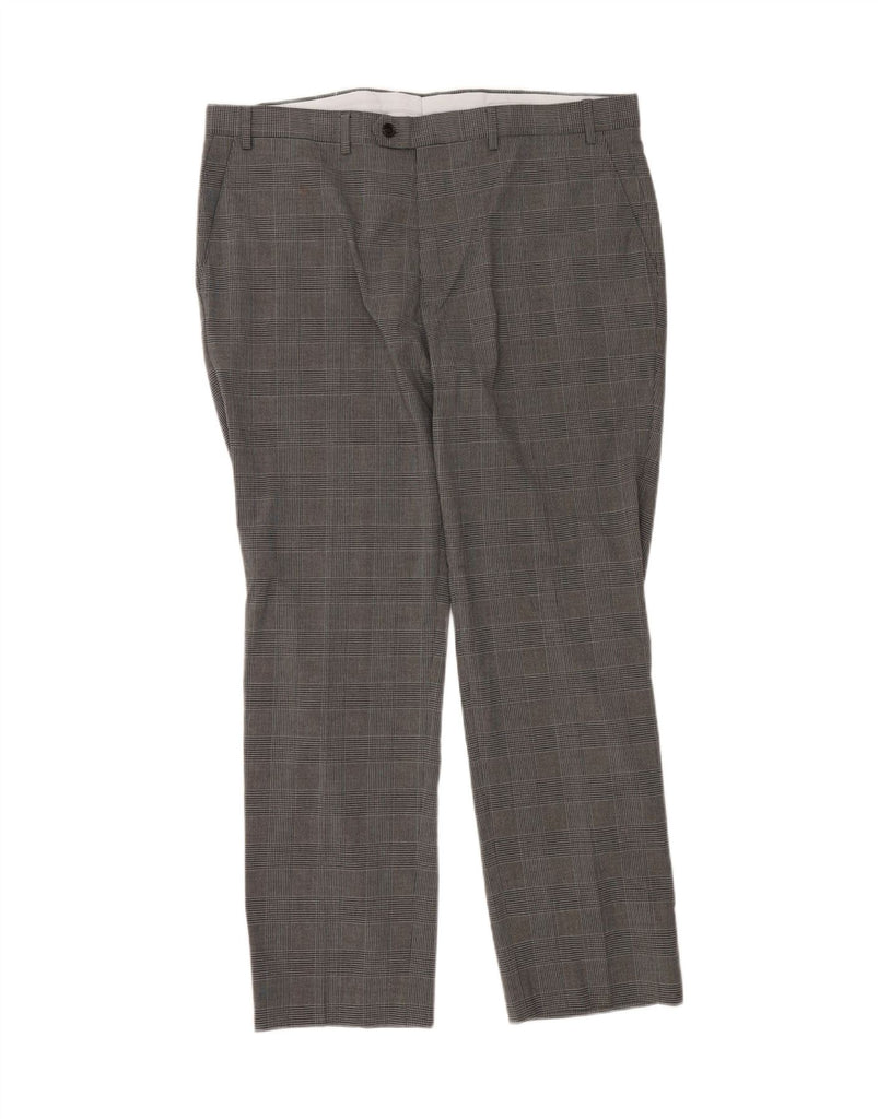 RALPH LAUREN Mens Slim Suit Trousers  W38 L30 Grey Check Polyester Vintage Ralph Lauren and Second-Hand Ralph Lauren from Messina Hembry 