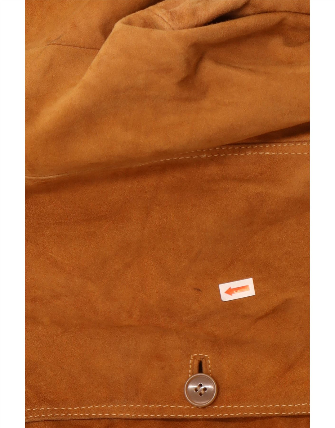 Мужской замшевый бомбер VINTAGE UK 40, большой бежевый