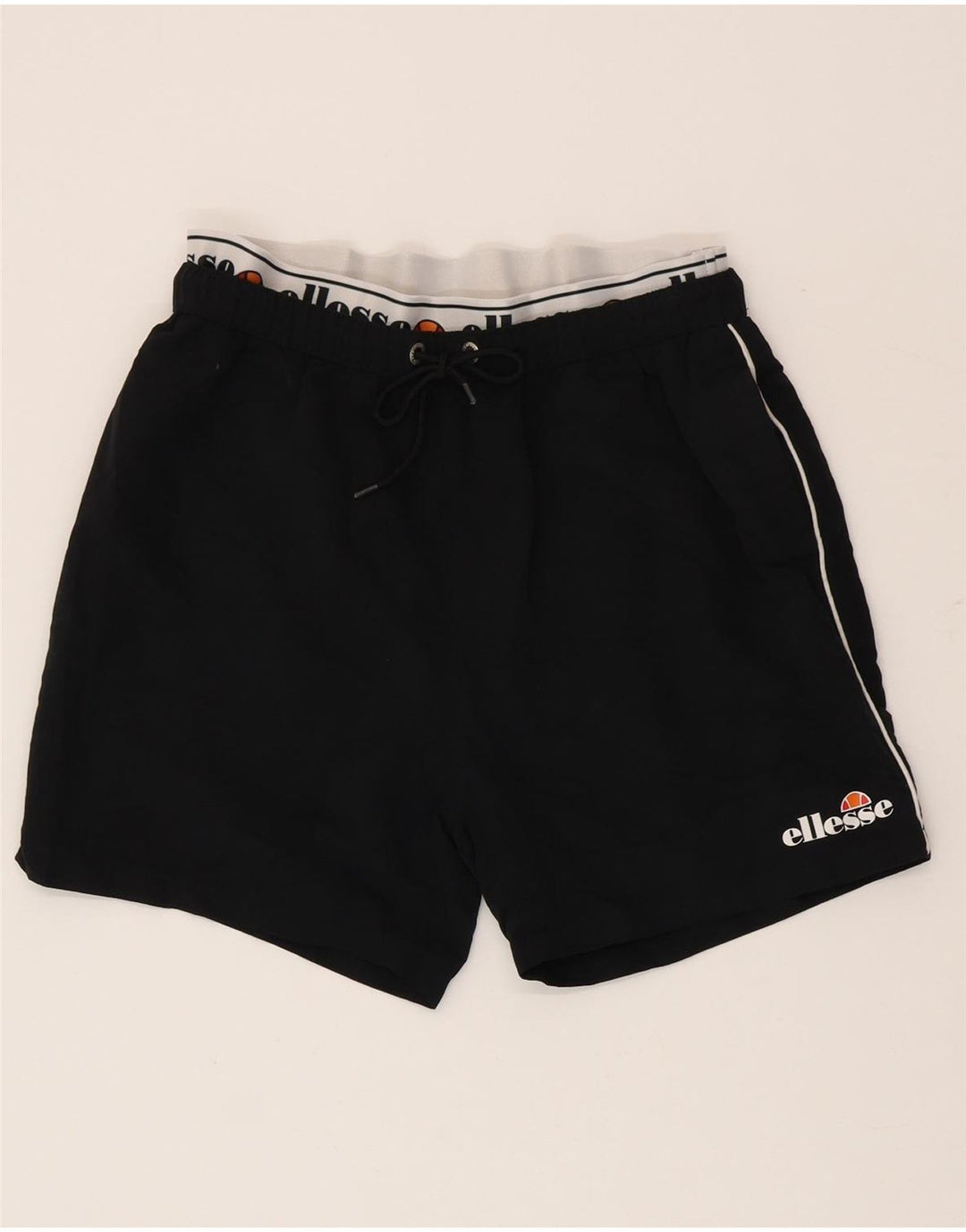 Мужские спортивные шорты Ellesse с рисунком, средний черный, полиэстер с цветными блоками