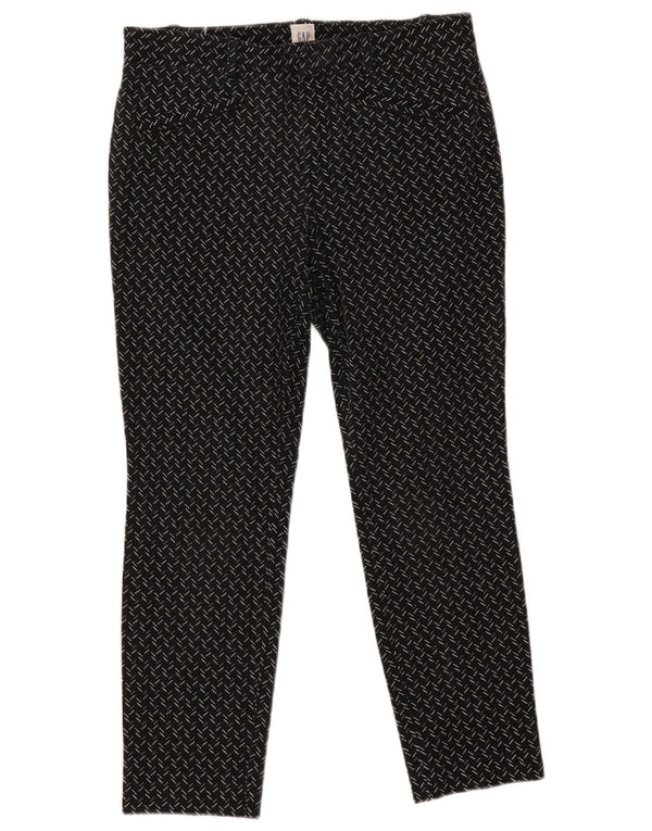 Gap Womens Skinny Ankle Cropped Trousers UK 8 Small W28 L24 Black Geometric