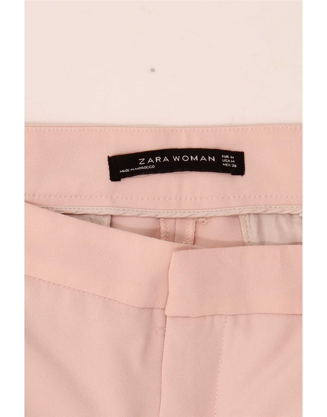 Женские укороченные брюки Zara Medium W28 L25 Розовые