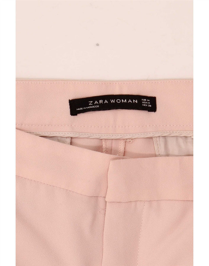 Женские укороченные брюки Zara Medium W28 L25 Розовые