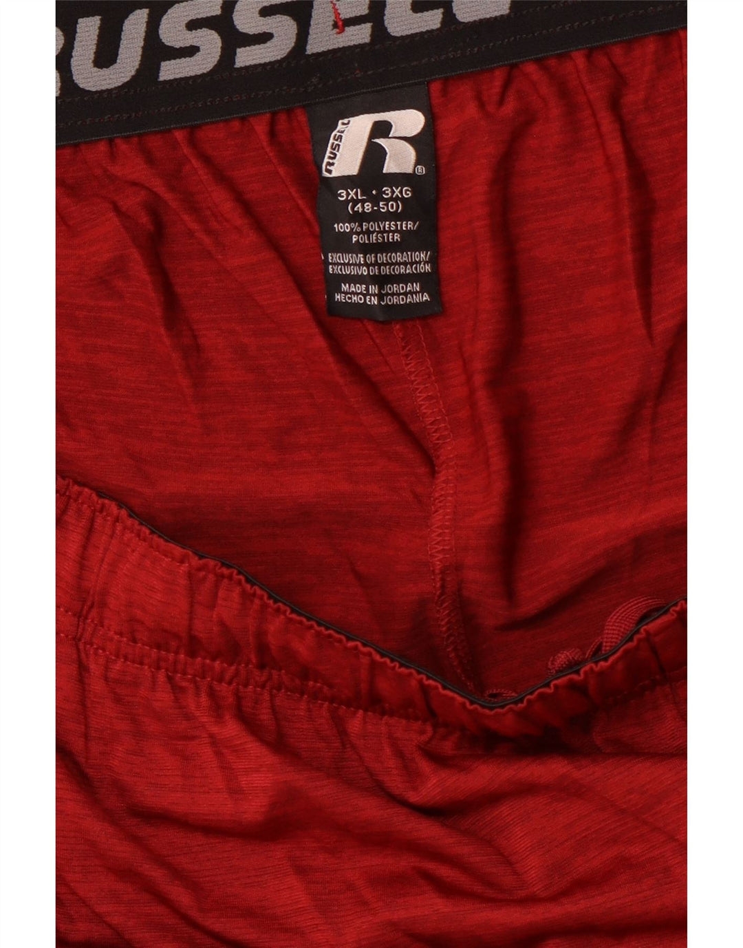 Мужские спортивные шорты RUSSELL ATHLETIC Dri-Power 3XL, красные цветные блоки