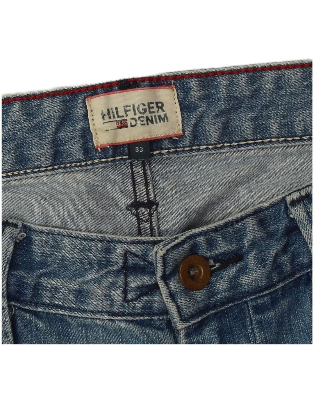 Мужские джинсовые шорты Tommy Hilfiger W33, средний синий хлопок