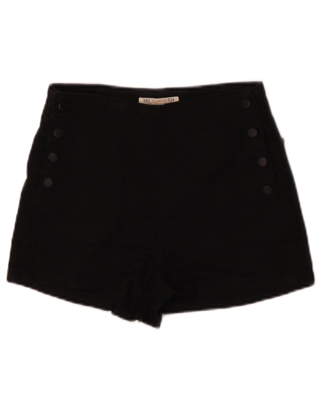 Женские шорты Pull & Bear EU 34 2XS W24, черный хлопок