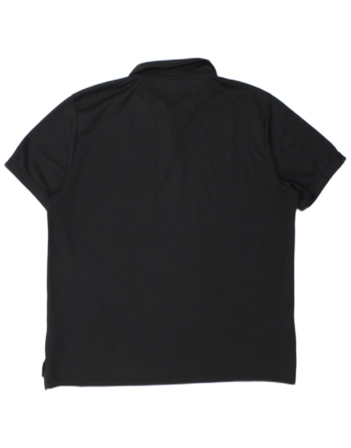 Мужская рубашка-поло Nike Dri Fit, большая черная, полиэстер