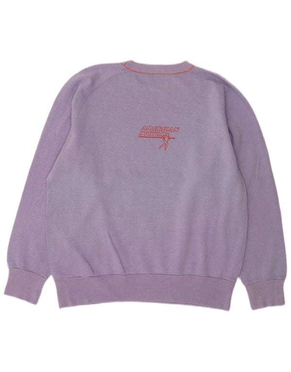 Винтажный женский джемпер с рисунком, Великобритания, 18 XL, фиолетовый