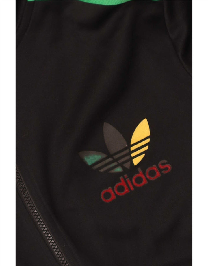 Мужской свитер с капюшоном на молнии Adidas среднего черного цвета из полиэстера