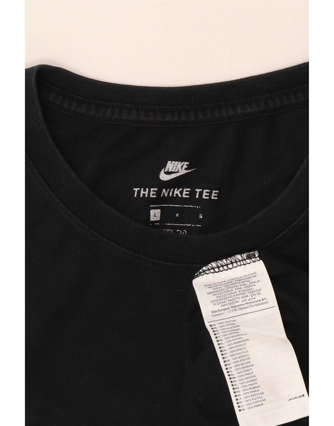 Мужская футболка с рисунком Nike, большой черный хлопок