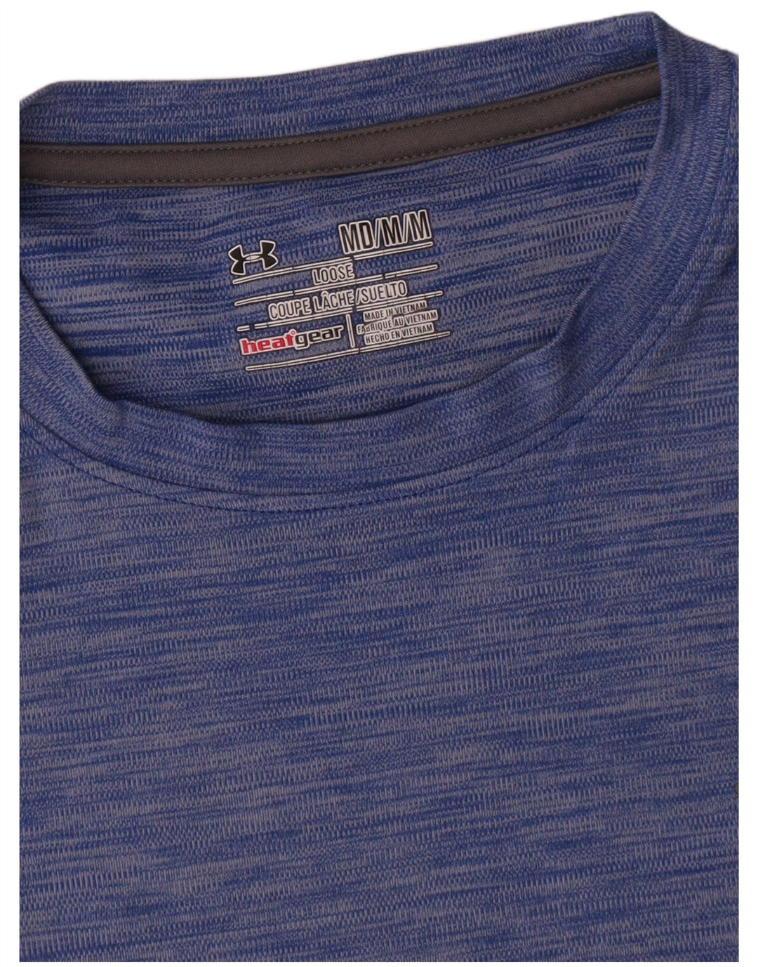 Мужская футболка Under Armour Heat Gear, верх, средний синий полиэстер с крапинками